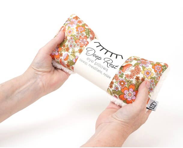 Deep Rest eye pillow held in hands