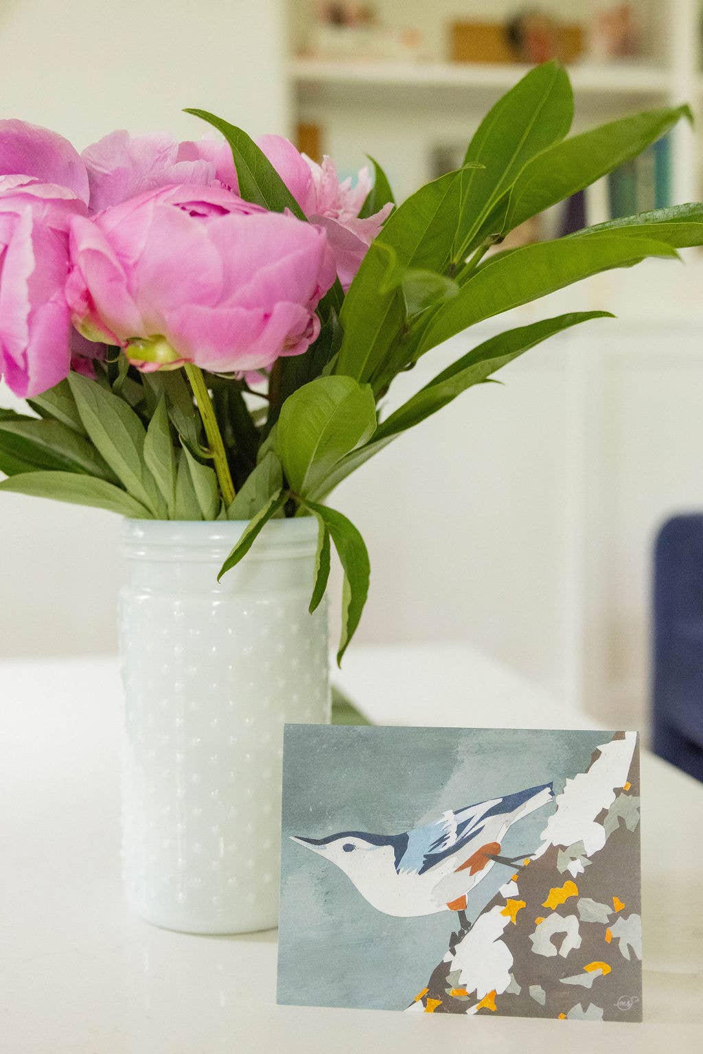 Nuthatch Bird Note Card Mandy Warhol Fine Art