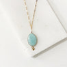 Larimar Necklace with Tiny Gold Heart-Uni-T Janine Gerade