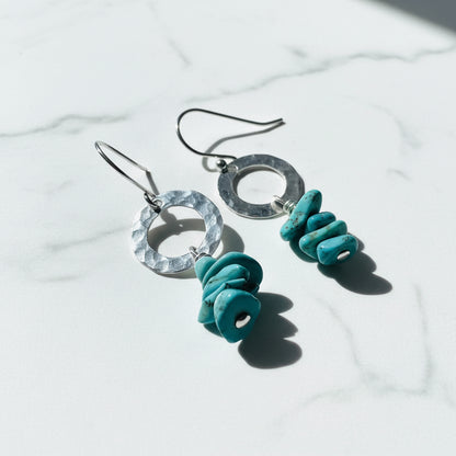 Gemstone Chip Earrings-Uni-T Janine Gerade