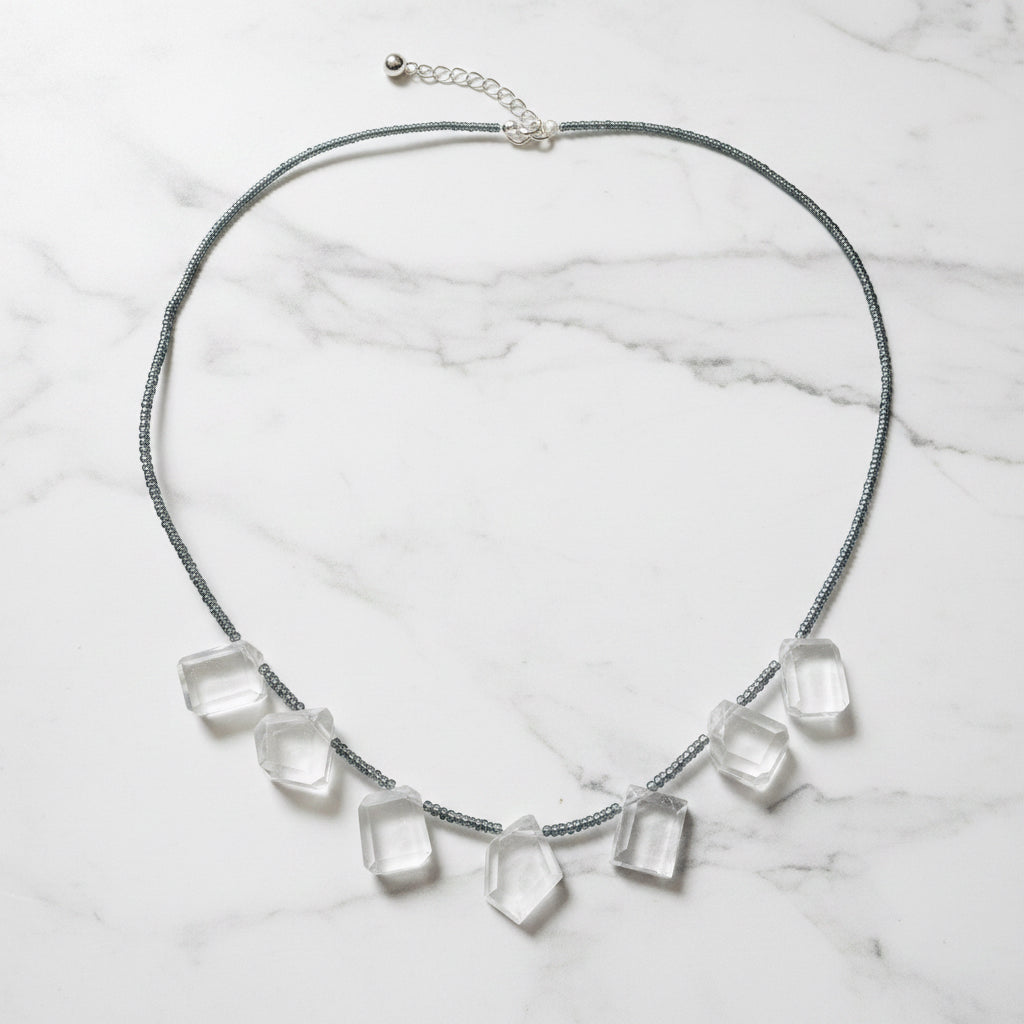Geometric Gemstone Necklace/ Ice Necklace-Uni-T Janine Gerade