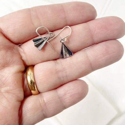 Paper Airplane Blue and Silver Necklace Regina McGearty