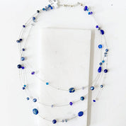 Real Gemstone Floating Galaxy Necklace-Uni-T Janine Gerade