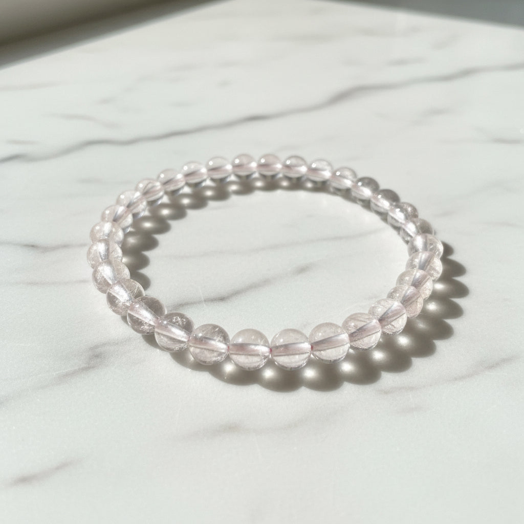 Rose Quartz Gemstone Stretch Bracelets - 5 mm