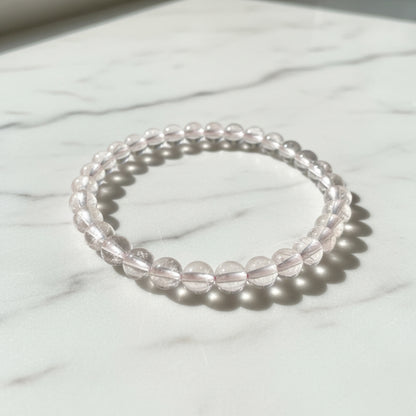 Rose Quartz Gemstone Stretch Bracelets - 5 mm