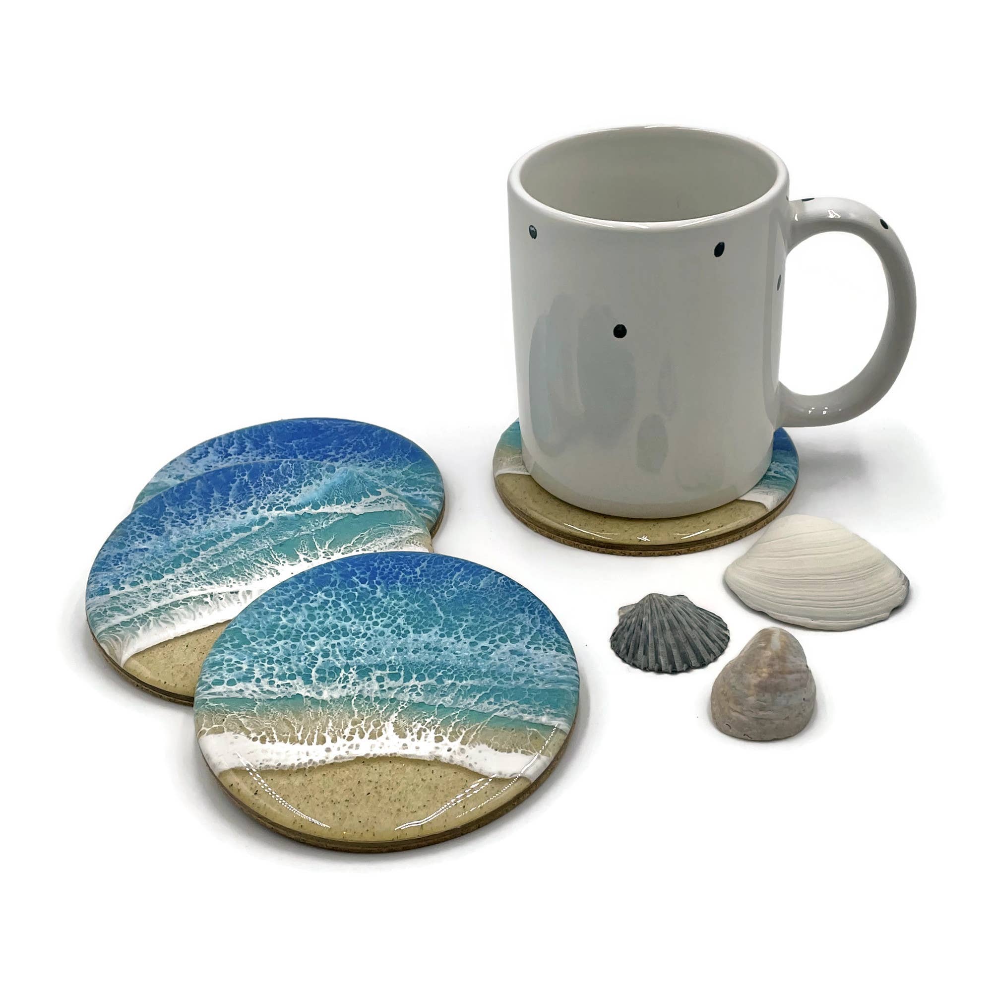 Ocean Wave Coaster Set (Set of 4) - Uni-T