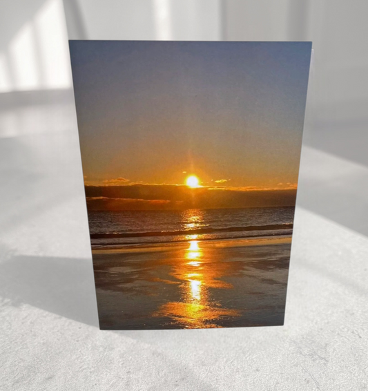Sunset beach card