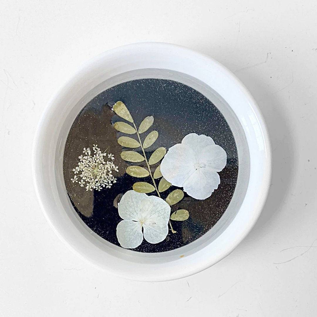 Floral Round Trinket Dish The Artistry by Lisa