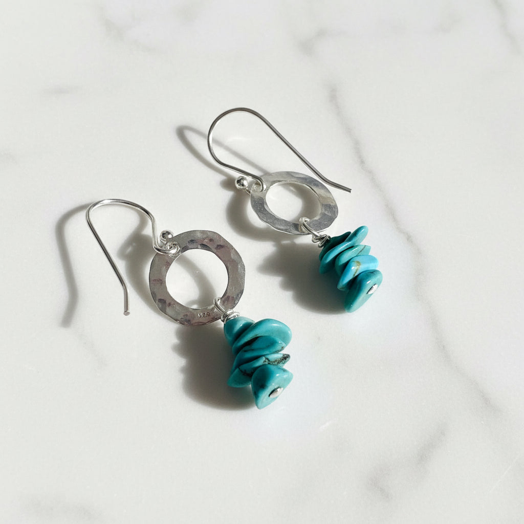 Gemstone Chip Earrings-Uni-T Janine Gerade