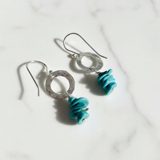 Gemstone Chip Earrings-Uni-T Janine Gerade