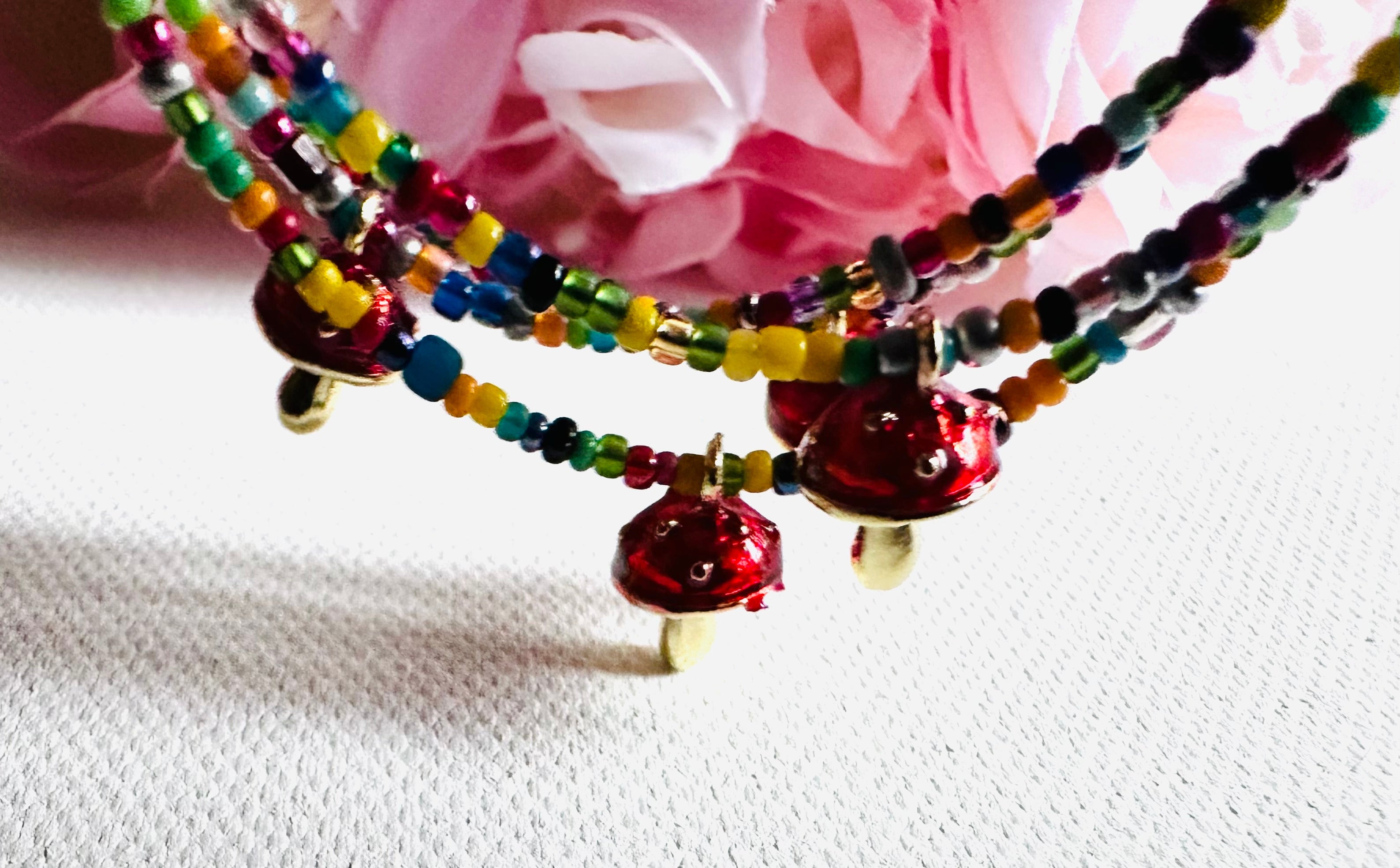 Beaded Anklet/ Mushroom Anklet- Adjustable Anklet*