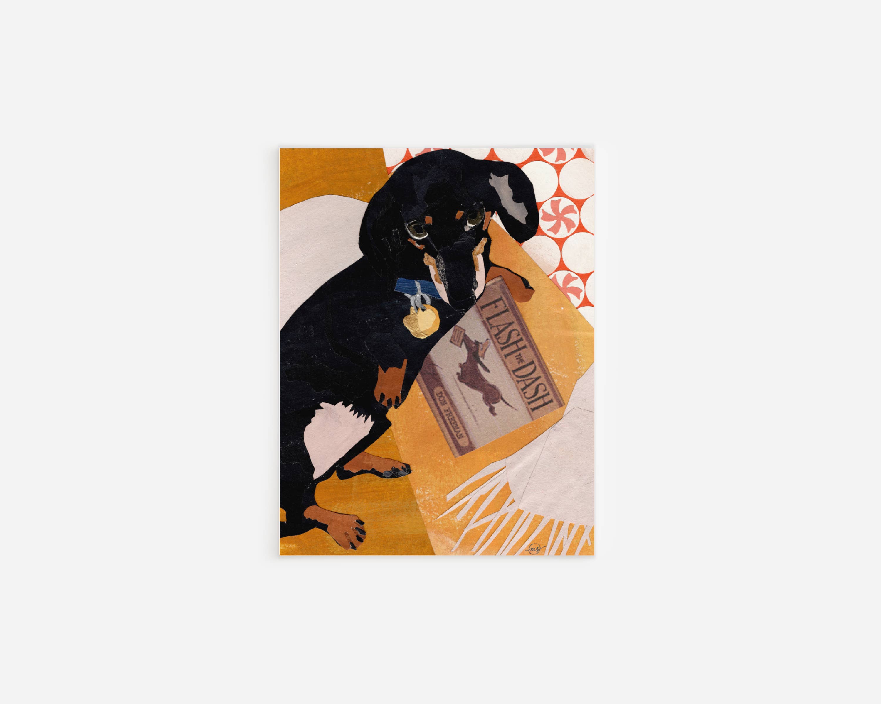 Dachshund Dog Note Card Mandy Warhol Fine Art