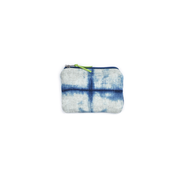 Shibori Indigo Linen Coin Purse Gray Green Goods