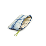 Shibori Indigo Linen Coin Purse Gray Green Goods