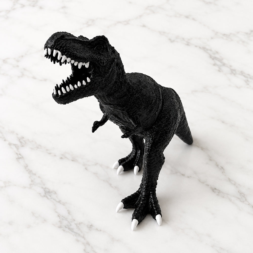 Up-cycled Black T-rex Dinosaur Planter