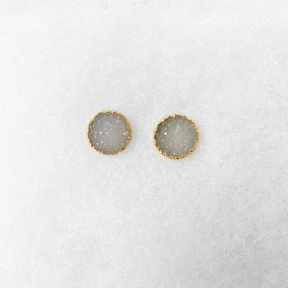 Agate Druzy Studs Earrings & Necklace Set Lisa Trachtman