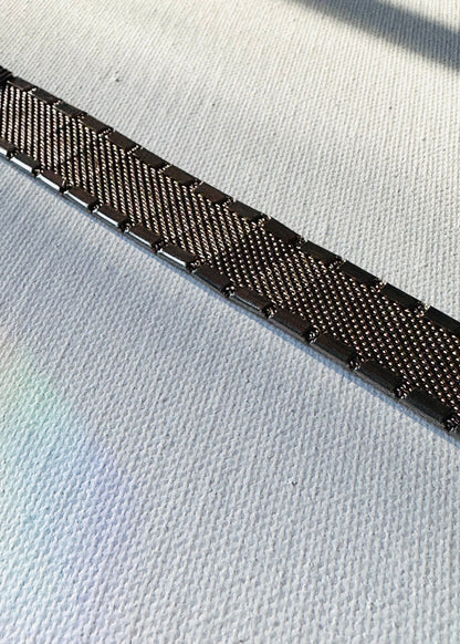 Vintage Brass Mesh Engraved Bracelet*