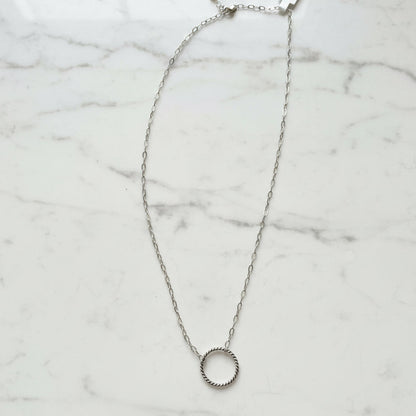Circle Necklace/Family Necklace/Texture Ring Necklace*