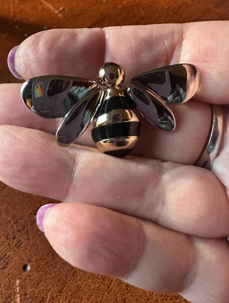 Liz Klaiborne Bumble Bee Enamel Brooch Pin*