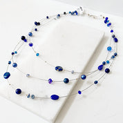 Real Gemstone Floating Galaxy Necklace-Uni-T Janine Gerade