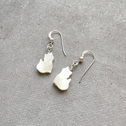 Kitty Mother of Pearl Earrings