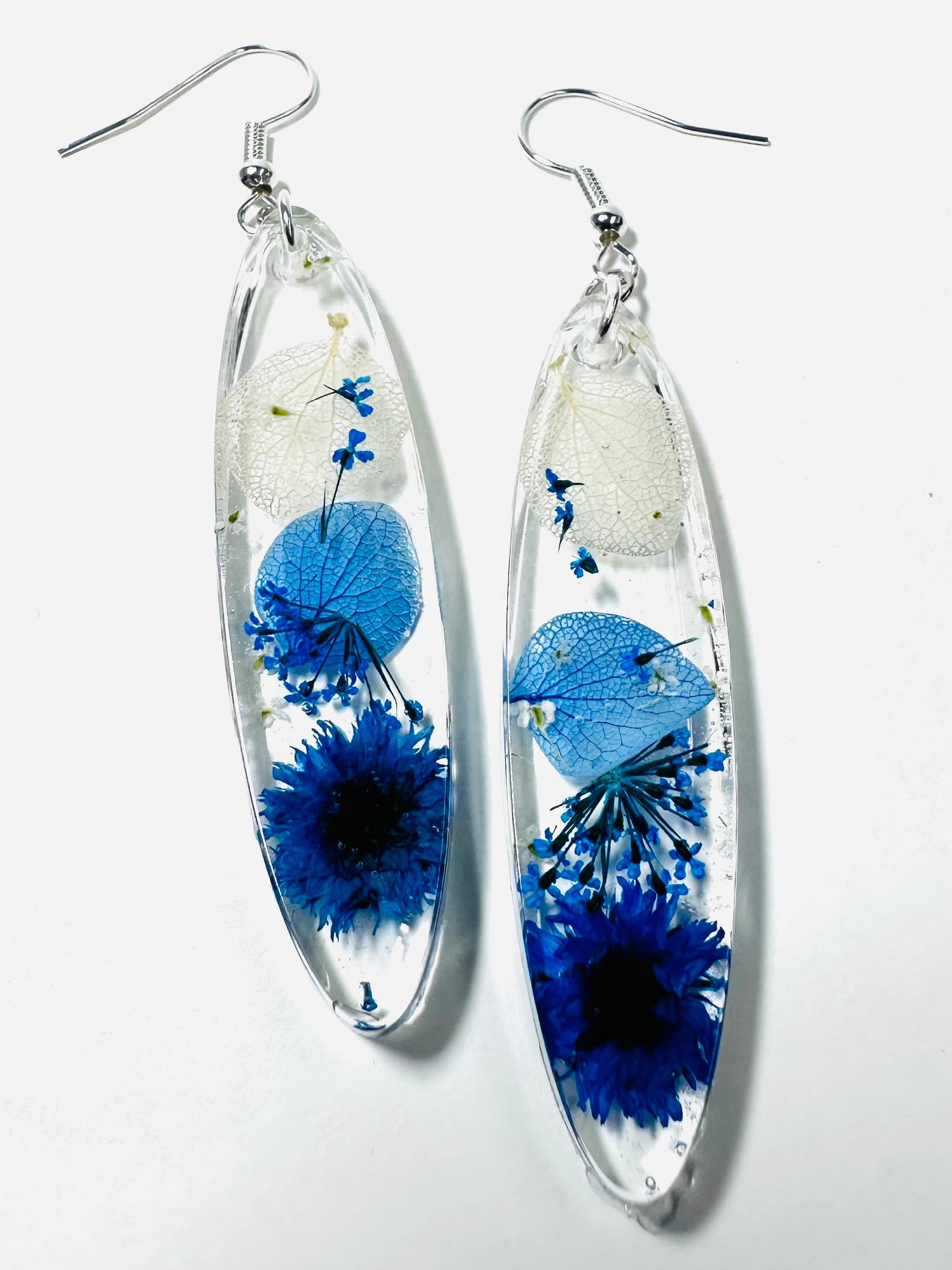 Pressed Flower Earrings/Real Flower Earrings/Resin Flower-Uni-T Janine Design