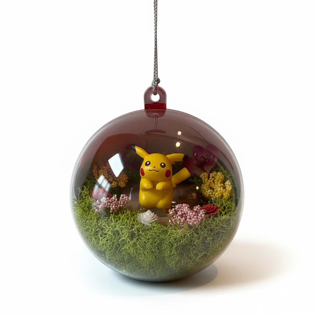 Pokeball Terrarium Ornament