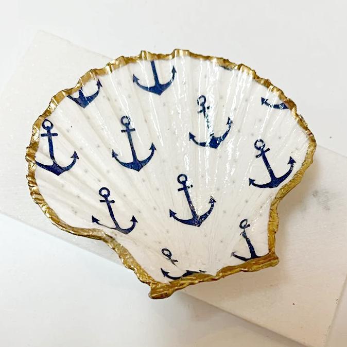 Anchor Scallop Shell Ring Dish Ana Razavi