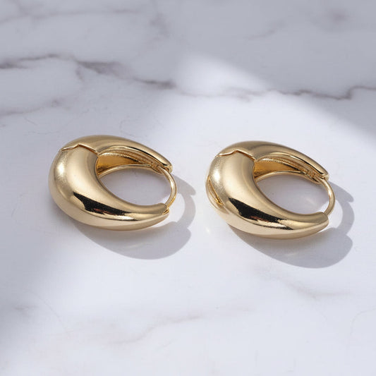 Chubby Dome Huggie Earrings