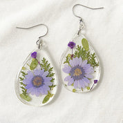 Pressed Flower Earrings/Real Flower Earrings/Resin Flower-UNI-T Janine Gerade