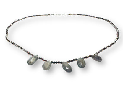 Crystal and Labradorite Necklace*