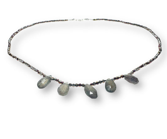 Crystal and Labradorite Necklace*