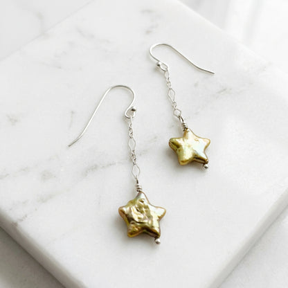 Pearl Star Earrings