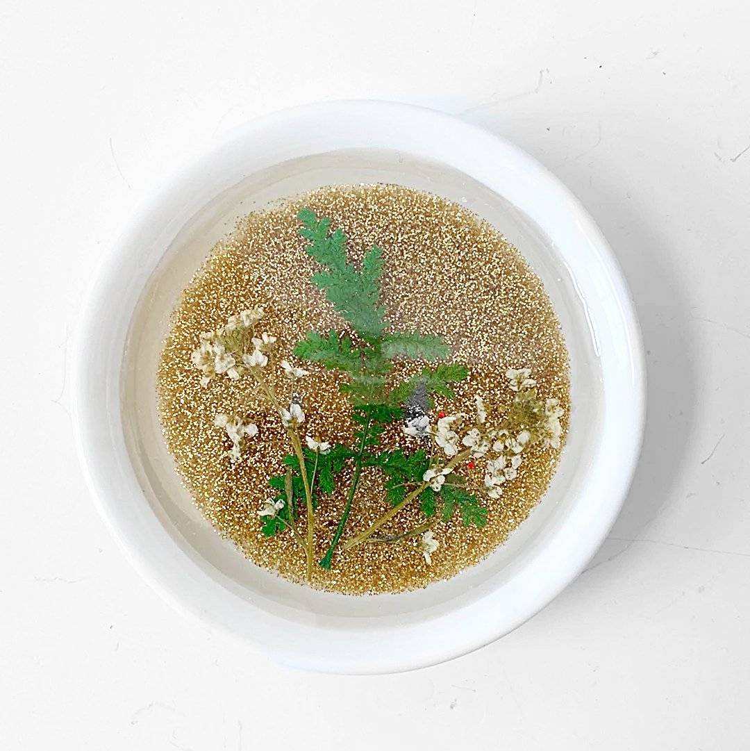 Floral Round Trinket Dish The Artistry by Lisa