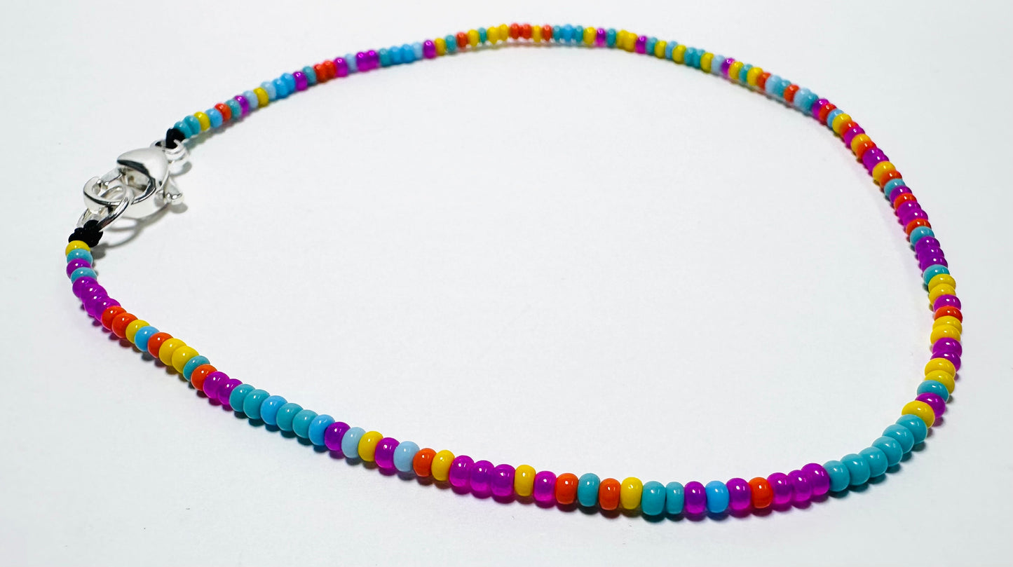 Summer Vibe Beaded Anklet/ Colorful Ankle*