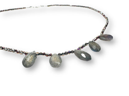 Crystal and Labradorite Necklace*
