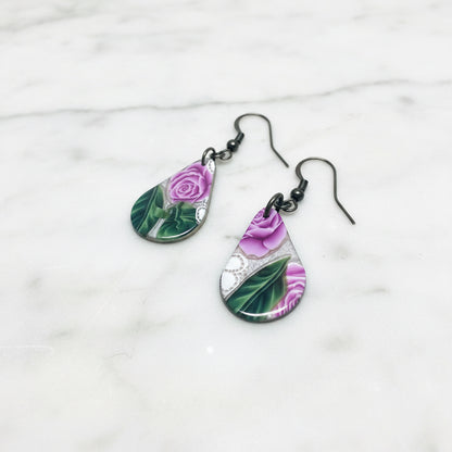 Clay Earrings-Spring/Summer Floral Teardrops***