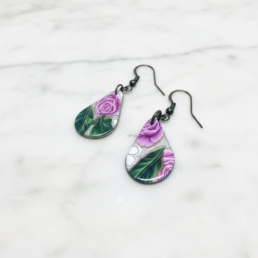 Clay Earrings-Spring/Summer Floral Teardrops***