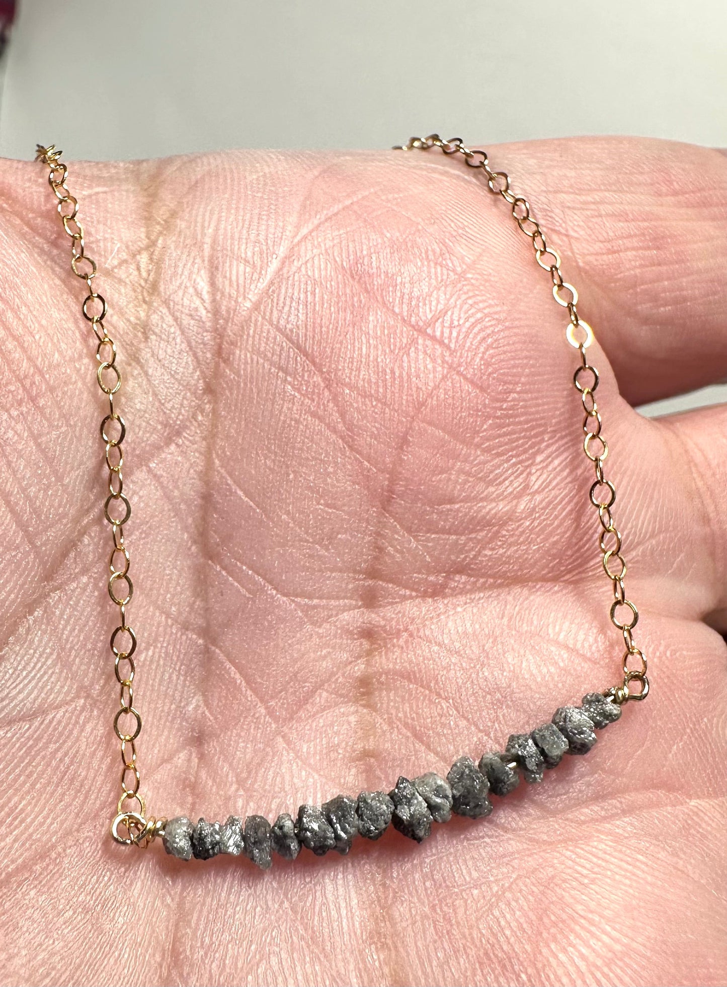 Rough Diamond Bead Necklace*