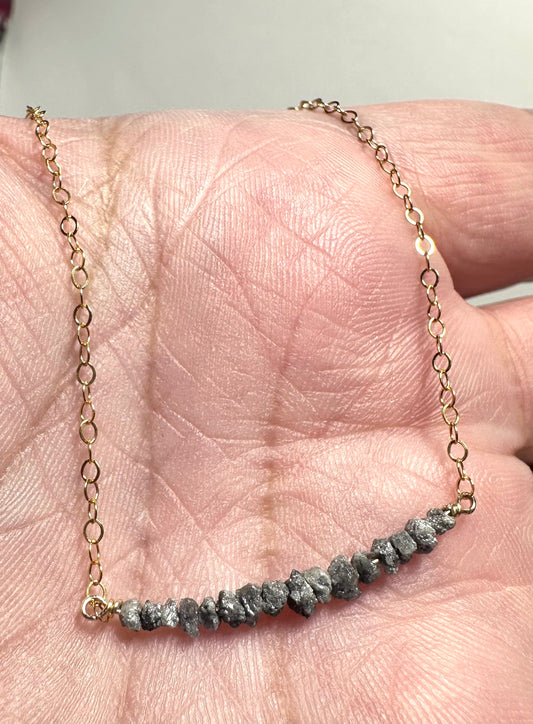 Rough Diamond Bead Necklace*