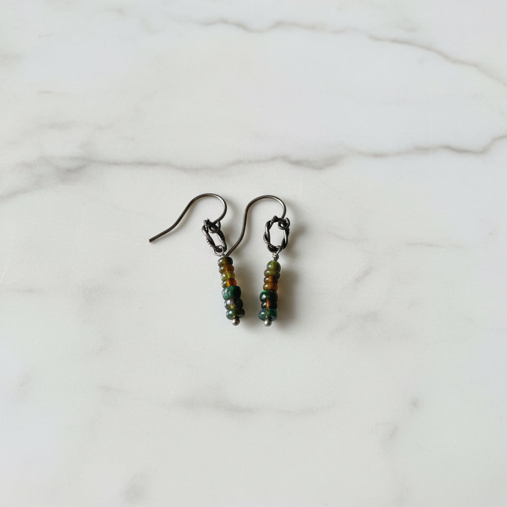 Dainty Opal Bead Earrings-Uni-T