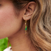 Scrolled & Dotted Kantha Earrings