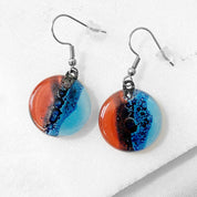 Recycled Fused Glass Earrings & Necklace Set Carolina Portillo