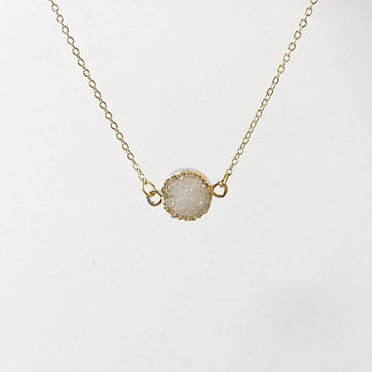 Agate Druzy Studs Earrings & Necklace Set Lisa Trachtman