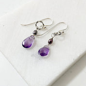 Amethyst and Pearl Earrings-Uni-T Janine Gerade