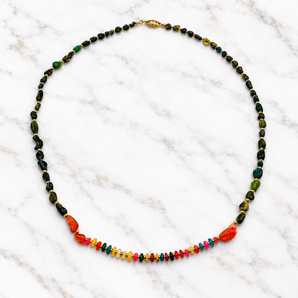 Colorful Opal Nugget Necklace