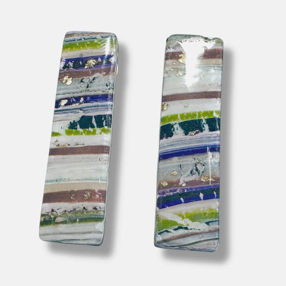 Golden Jewel Tone Bar Earrings*