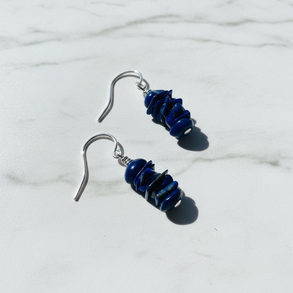 Gemstone Chip Earrings-Uni-T Janine Gerade