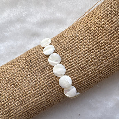 Shell Beaded Stretch Bracelet