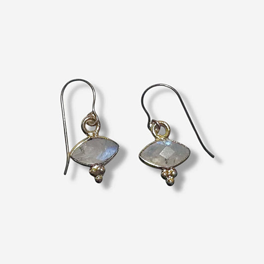 White Moonstone Dainty Earrings*